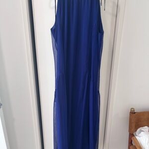 Elegant Blue Sleeveless Dress
